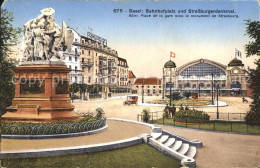 12043507 Basel BS Bahnhofplatz Strassburger Denkmal Monument Basel BS - Sonstige & Ohne Zuordnung