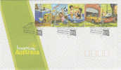 Australia-2009 Inventive Australia Strip FDC - Omslagen Van Eerste Dagen (FDC)