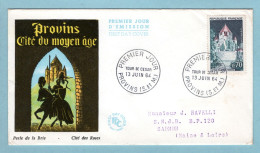 FDC France 1964 - Tour De César à Provins - YT 1392A - Provins - 1960-1969