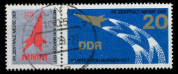 DDR ZUSAMMENDRUCK Nr WZd351 Zentrisch Gestempelt WAAGR PAAR X13BEE2 - Se-Tenant