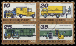 DDR ZUSAMMENDRUCK Nr 2299VB Zentrisch Gestempelt VIERERBLOCK X13E996 - Zusammendrucke