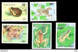 7476  Frogs - Grenouilles - Lao Yv 1076-80 MNH - 1,75 - Rane