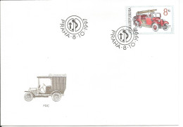 FDC 161 Czech Republic Fireman Vehicle 1997 - Bombero