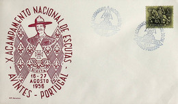 1956. Portugal. 10º Acampamento Nacional Do Corpo Nacional De Escutas - Cartas & Documentos