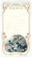 Carte De MENU Illustré De CHATS Chat ( Chromo LIEBIG ) - Menus