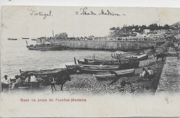 PORTUGAL- MADEIRA - CAES NA PRAIA DO FUNCHAL ( Postal Circulado Em 1900 ). - Madeira
