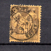 France/Algeria 1878 Old Sage Stamp (Michel 75) Gebraucht Alger (thin Spott) - 1876-1898 Sage (Tipo II)