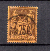 France 1890 Old 75 Centimes Sage Stamp (Michel 82) Nice Used - 1876-1898 Sage (Tipo II)