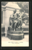 AK Hamburg, Kaiser Wilhelm Denkmal, Gruppe Verkehrswesen  - Mitte