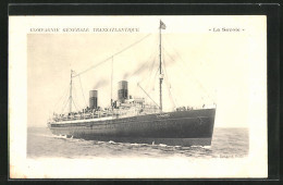 AK Passagierschiff La Savoie In Ruhiger See  - Steamers