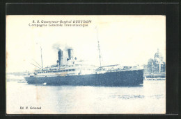 AK Passagierschiff S. S. Gouverneur Général Gueydon Erreicht Den Hafen  - Paquebots