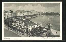 AK Hamburg-Neustadt, Alsterpavillon Und Binnenalster Aus Der Vogelschau  - Mitte