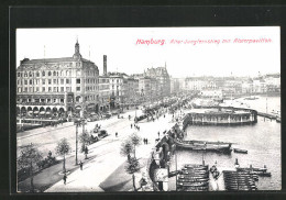 AK Hamburg-Neustadt, Alter Jungfernstieg Mit Alsterpavillon  - Mitte