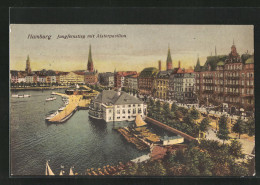 AK Hamburg-Neustadt, Jungfernstieg Mit Alsterpavillon  - Mitte