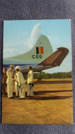 CPSM AVION VOYAGE DU ROI AU CONGO ETE 1955 AVION PRIVE GOUVERNEUR GENERAL COLONIE ATTERRIT A STANLEYVILLE - 1946-....: Ere Moderne