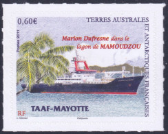 F-EX50302 TAAF MAYOTTE ANTARCTIC MNH 2011 MARION DUFRESNE SHIP ADHESIVE - Ships