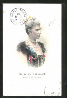 AK Königin Von Dänemark, Auf Staatsbesuch In Paris 1907  - Familles Royales