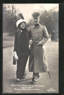 AK Ernst August Herzog Von Braunschweig Mit Seiner Braut Victoria Luise Von Preussen  - Royal Families