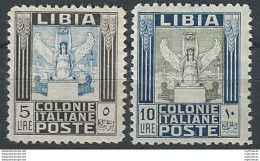 1937 Libia Vittoria Alata 2v. MNH Sassone N. 144/45 - Andere & Zonder Classificatie