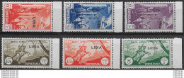 1940-41 Libia Airmail 5v. Overprinted MNH Sassone N. 46/51 - Andere & Zonder Classificatie