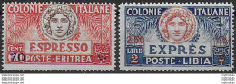 1926 Libia Espressi Italia Turrita 2v. MNH Sassone N. E 9/10 - Altri & Non Classificati