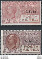 1928-29 Libia PA D'Italia Sopr. 2v. Mc. MNH Sassone N. A1/2 - Other & Unclassified