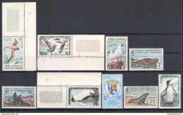 1959-63 TAAF - ANTARTICO FRANCESE - Fauna - Catalogo Yvert N. 12-17 - 9 Valori - MNH** - Sonstige & Ohne Zuordnung