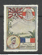FRANCE 1914-1916 WWI Military Tokio Japan Nippon Poster Stamp Vignette Red Cross Blesses Militaires (*) - Vignette Militari