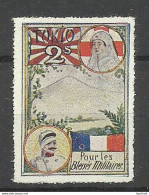 FRANCE 1914-1916 WWI Military Tokio Japan Nippon Poster Stamp Vignette Red Cross Blesses Militaires (*) - Militärmarken