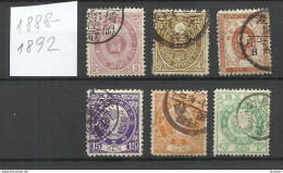 JAPAN Nippon 1888 Michel 60 - 61 & 63 - 66 O - Usados