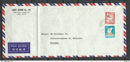 JAPAN NIPPON 1972 Commercial Air Mail Cover FRONT Vorderseite To Finland - Briefe U. Dokumente