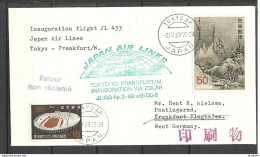 JAPAN Nippon 1969 Erstflug First Flight Tokyo - Frankfurt über Pol Japan Air Lines - Posta Aerea