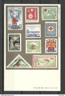 JAPAN NIPPON 1920ies Red Cross Rotes Kreuz Croix Rouge Post Card Unused Pictured Are R.C. Stamps From Various Countries - Rotes Kreuz