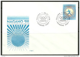 Estland Estonia FDC Winter Olympic Games Japan Nagano 1998 - Invierno 1998: Nagano