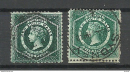 Australia New South Wales 1882 Michel 54 Perf 11 Queen Victoria With Diademe - 2 Different Color Shades - Gebruikt