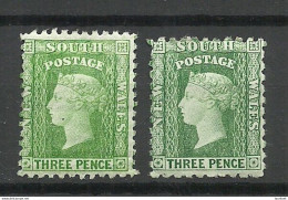 Australia New South Wales 1886/1893 Michel 52 A + B * Queen Victoria - Nuovi