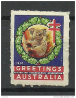 AUSTRALIA 1950 Weihnachten Christmas Tuberculosis Koala - Kerstmis