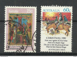 AUSTRALIA 1980/81 Weihnachten Christmas Michel 732 & 769 O - Weihnachten
