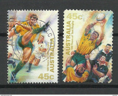 AUSTRALIA 1999 Michel 1825 - 1826 Sport Rugby -Meisterschaften O - Rugby