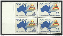 AUSTRALIA AUSTRALIEN APEX As 4-block O - Usati