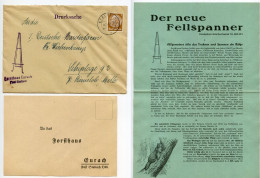 Germany 1939 Cover W/ Advert. & Reply Card; Staltach - Forsthaus Eurach To Schiplage; 3pf. Hindenburg - Briefe U. Dokumente