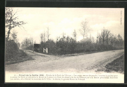 AK Circuit De La Sarthe 1906, Entrée De La Foret De Vibraye, Autorennen  - Autres & Non Classés