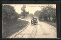AK Circuit De La Sarthe 1906, Lacets Après Le Chateau De Buron, Autorennen  - Autres & Non Classés