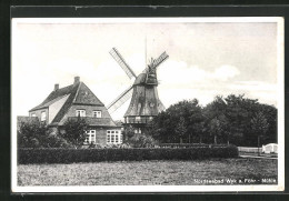 AK Wyk /Föhr, Windmühle Im Ort  - Molinos De Viento