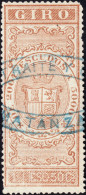 ESPAGNE / ESPAÑA - COLONIAS (Cuba) 1868 Sellos Para GIRO Fulcher 655/6 1,50Esc Castaño - Usado MATANZAS - Kuba (1874-1898)