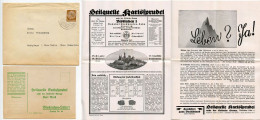 Germany 1936 Cover W/ Advert & Reply Card; Biskirchen (Lahn) - Karl Broll, Heilquelle Karlssprudel; 3pf. Hindenburg - Storia Postale