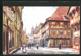 Künstler-AK Charles F. Flower: Göttingen, Barfüsser Strasse  - Altri & Non Classificati