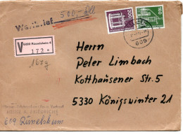 78844 - Bund - 1977 - 200Pfg I&T MiF A W-Bf (500 DM / 167g) RUESSELSHEIM -> Koenigswinter - Lettres & Documents