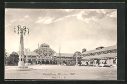 AK München, Ausstellung 1908, Halle I. U. II.  - Expositions