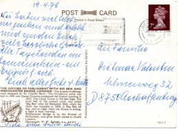 78846 - Grossbritannien - 1976 - 7p Machin EF A AnsKte LONDON - CHESSINGTON ZOO ... -> Westdeutschland - Storia Postale